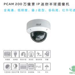 PMD20DNF 派爾高200 萬(wàn)像素，全高清，晝 / 夜型，IP 迷你半球攝像機(jī)